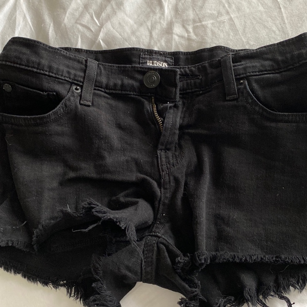 Hudson size 25 black jean shorts